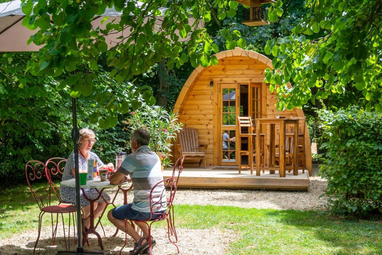 Cabane En Bois Avec Bain Nordique Asnieres-sur-Vegre Exteriör bild