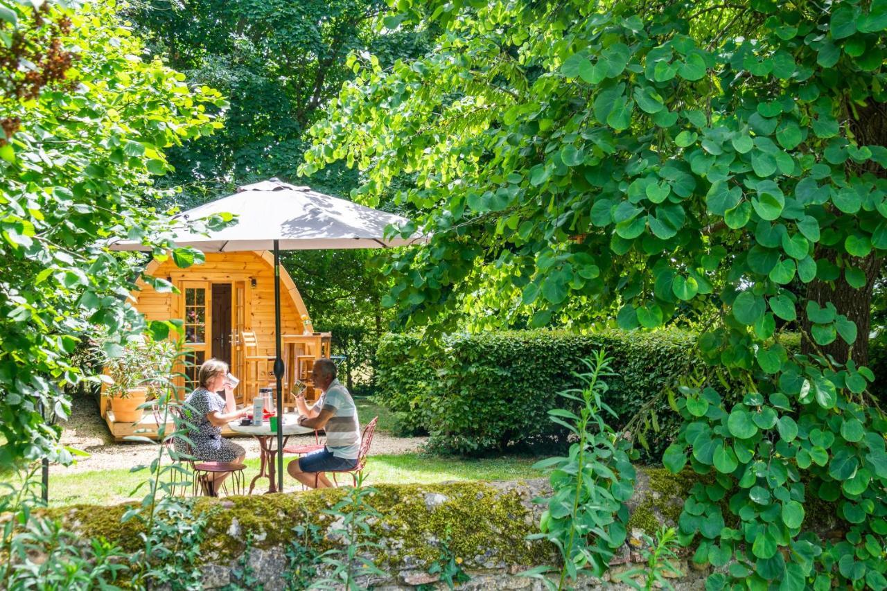 Cabane En Bois Avec Bain Nordique Asnieres-sur-Vegre Exteriör bild