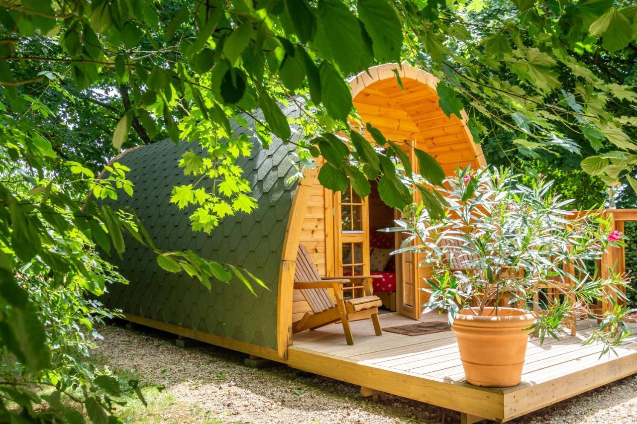 Cabane En Bois Avec Bain Nordique Asnieres-sur-Vegre Exteriör bild